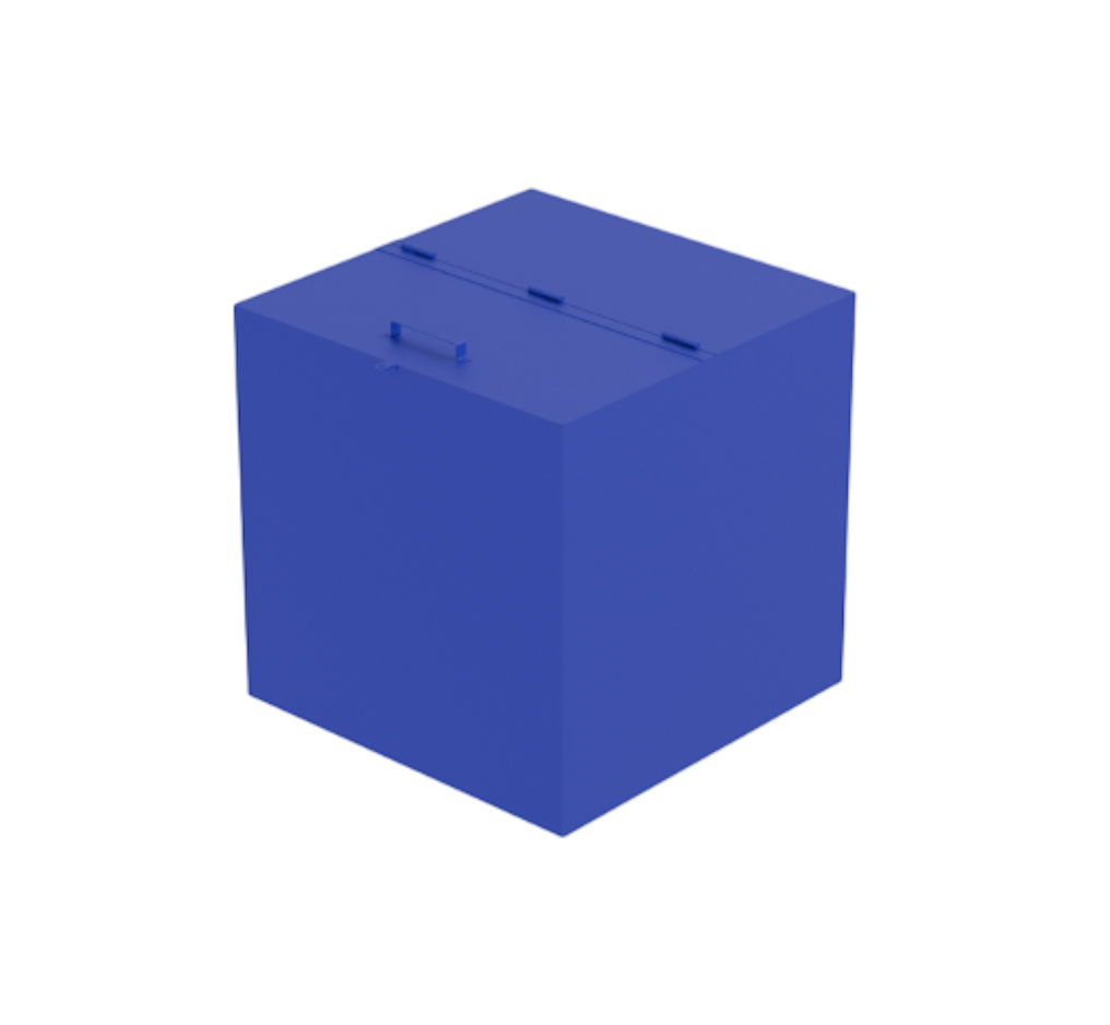 Ящик металлический для ветоши 1000x1000x1000 Ящик металлический для ветоши 1000x1000x1000