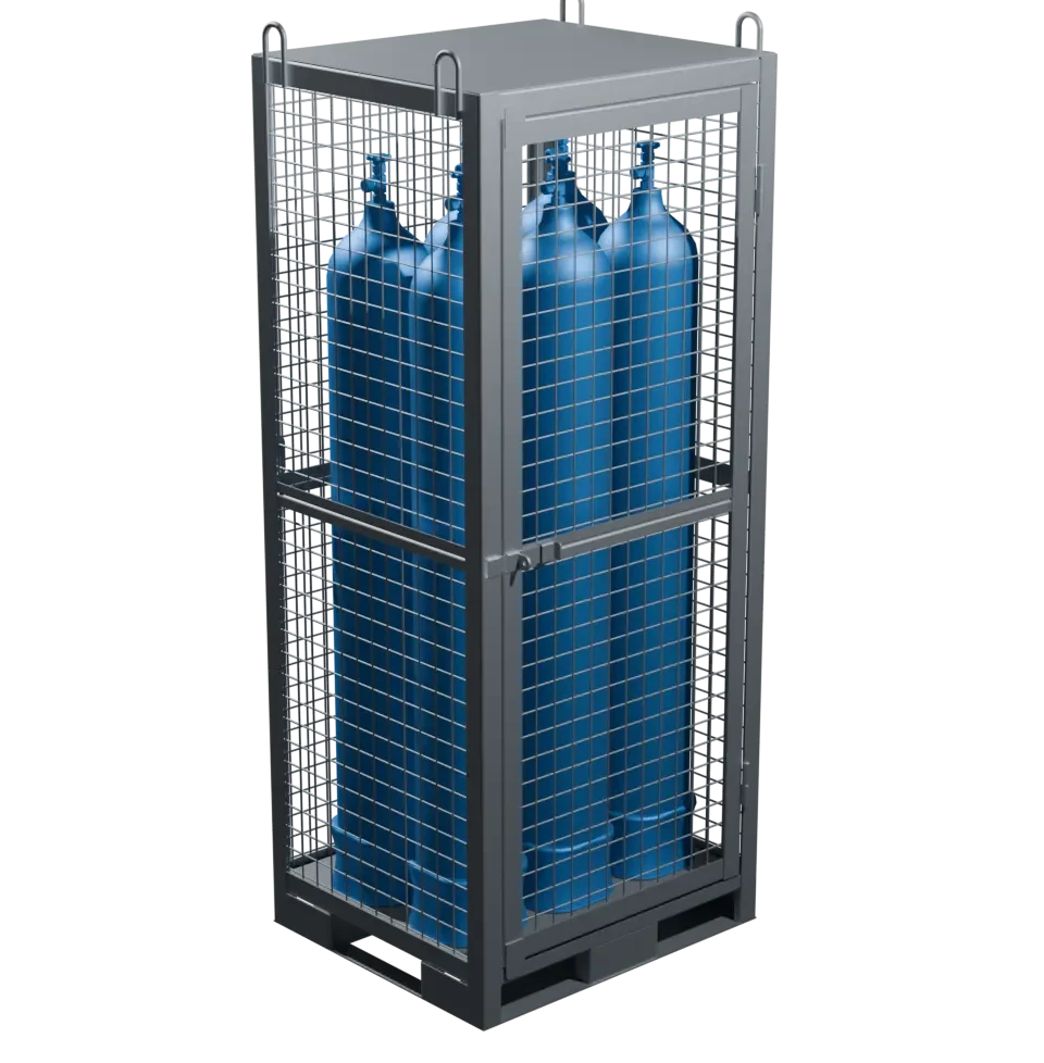 Клеть для 6-ти кислородных газовых баллонов КДР-07 Клеть для 6-ти кислородных газовых баллонов КДР-07