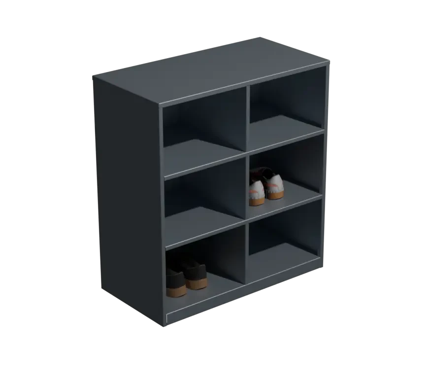 Металлическая обувница на 6 ячеек Металлическая обувница на 6 ячеек